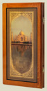 Нарды, шашки Тадж-Махал (светлая рамка, прямые, средние, с домом для фишек)